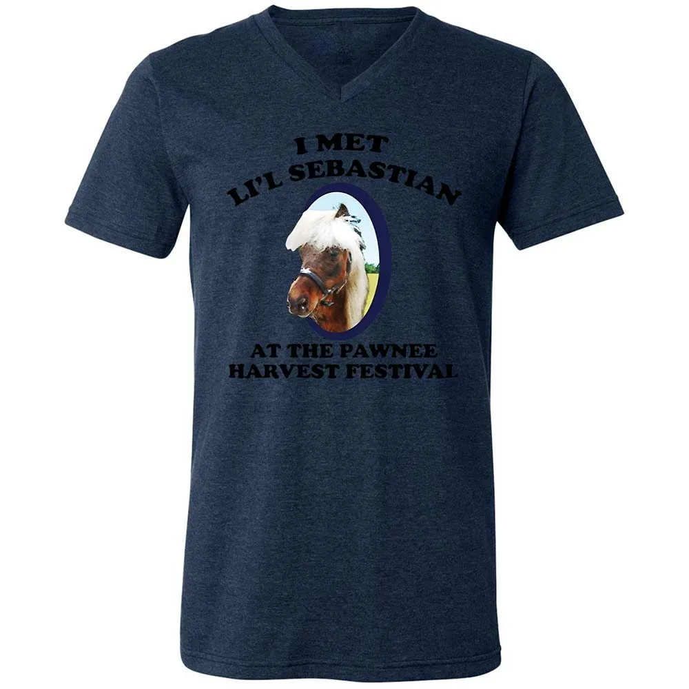 Unisex V-Neck T-Shirt - 8Z1V2HKT - Heather Navy - 13