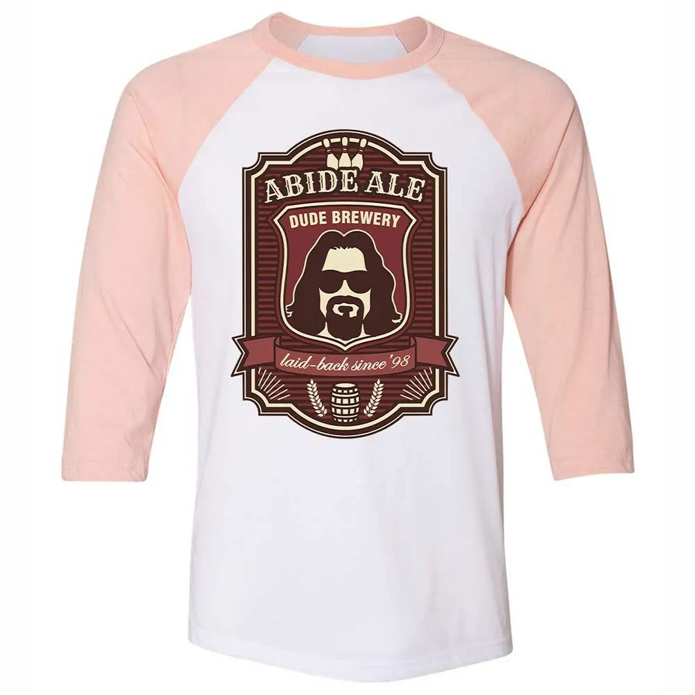 Unisex 3/4 Baseball Tee - P42ZMQ5L - White/Heather Peach - 5