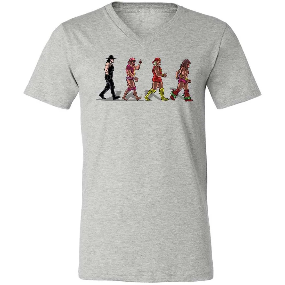 Unisex V-Neck T-Shirt - K9SA8NGQ - Athletic Heather - 2