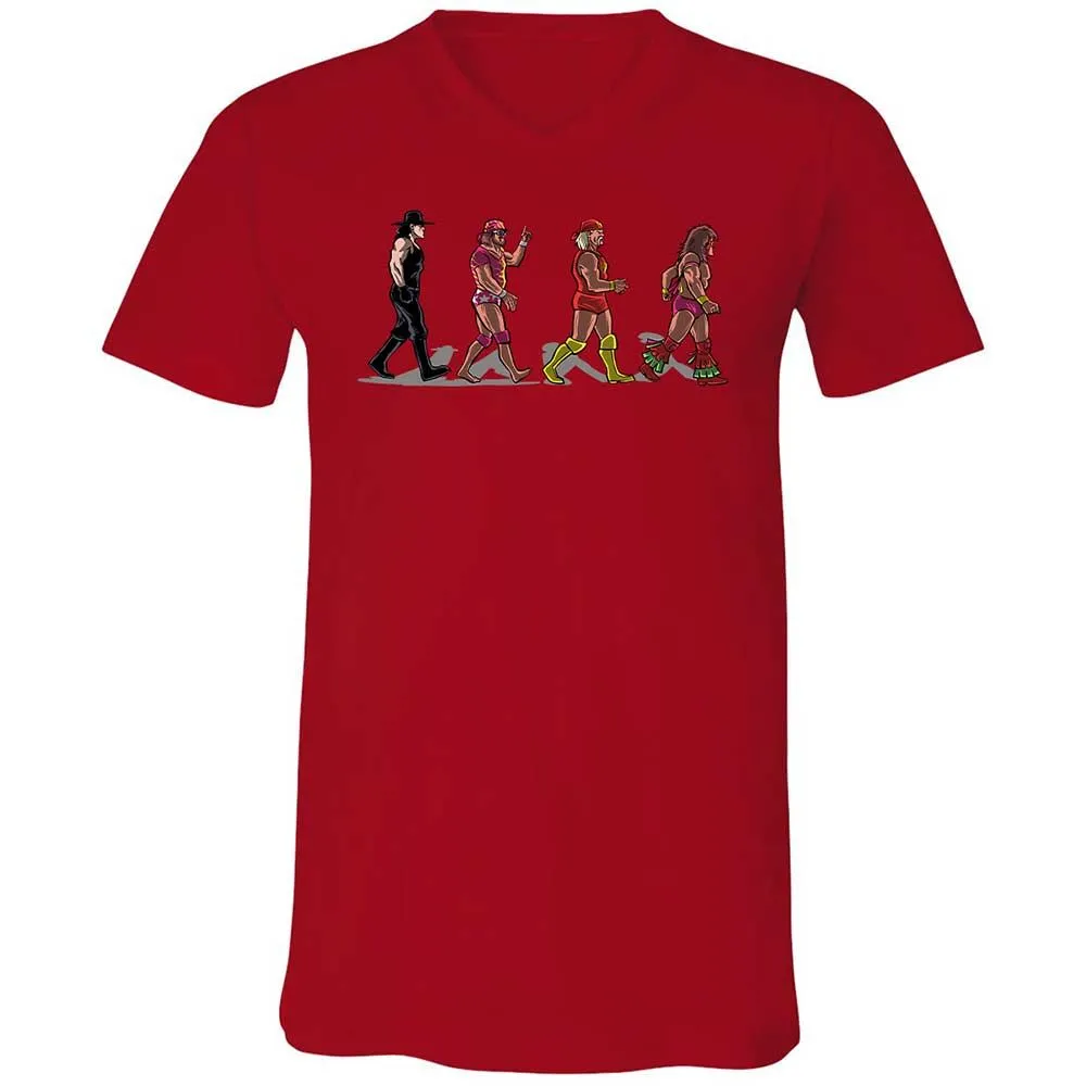Unisex V-Neck T-Shirt - K9SA8NGQ - Red - 5