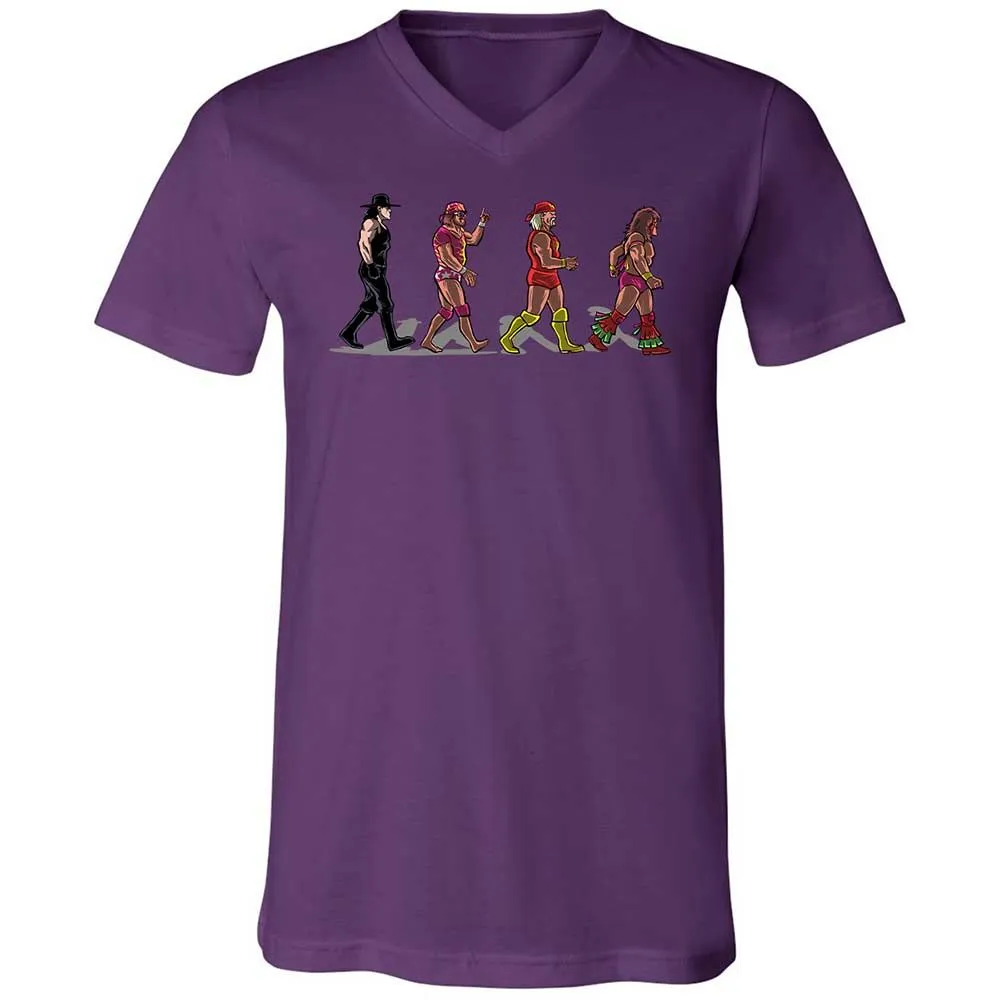 Unisex V-Neck T-Shirt - K9SA8NGQ - Team Purple - 10