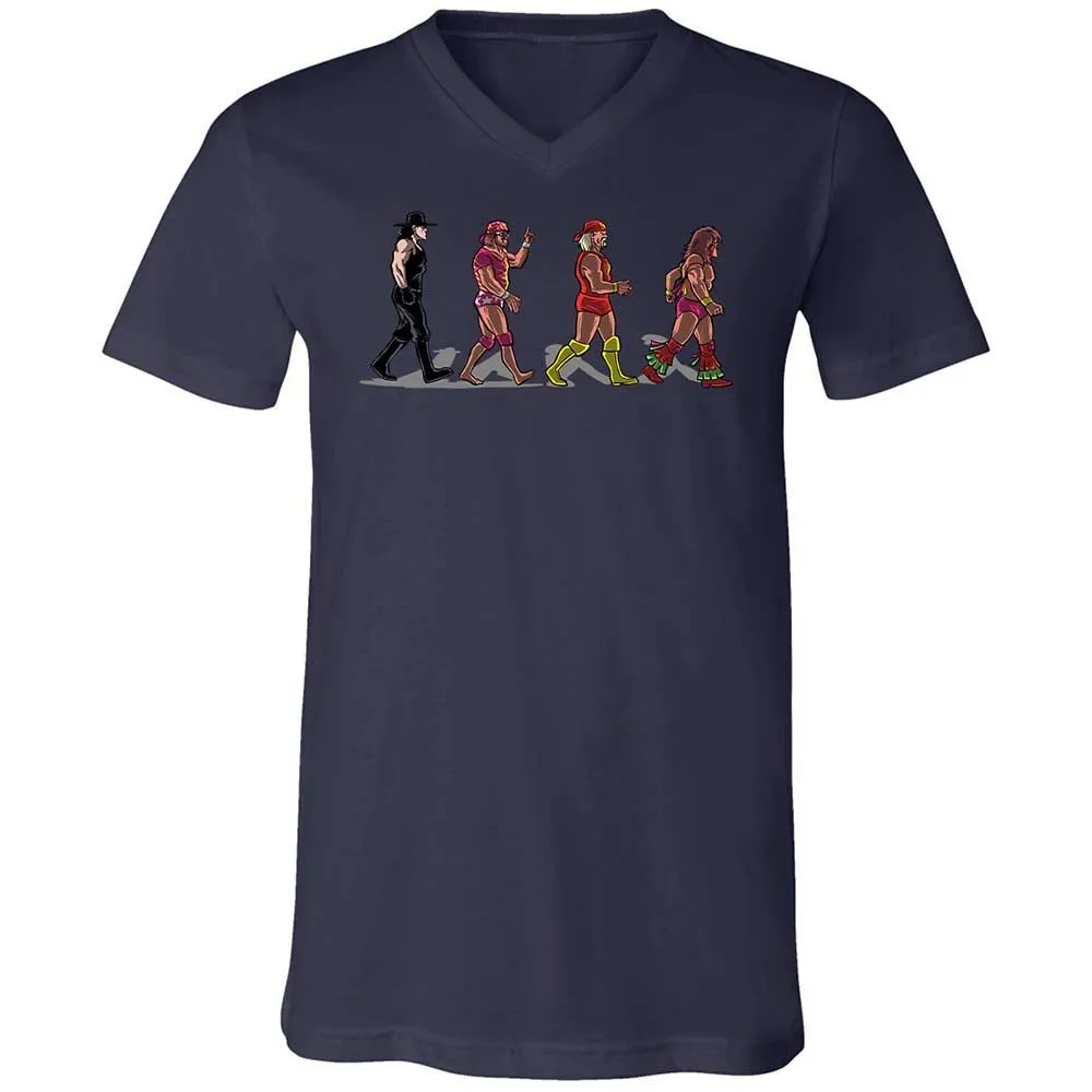Unisex V-Neck T-Shirt - K9SA8NGQ - Navy - 12