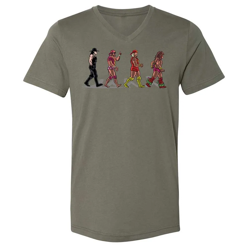 Unisex V-Neck T-Shirt - K9SA8NGQ - Military Green - 15