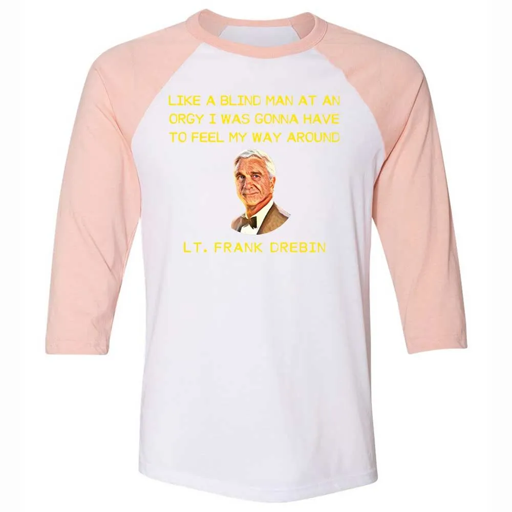 Unisex 3/4 Baseball Tee - HPERT38W - White/Heather Peach - 5