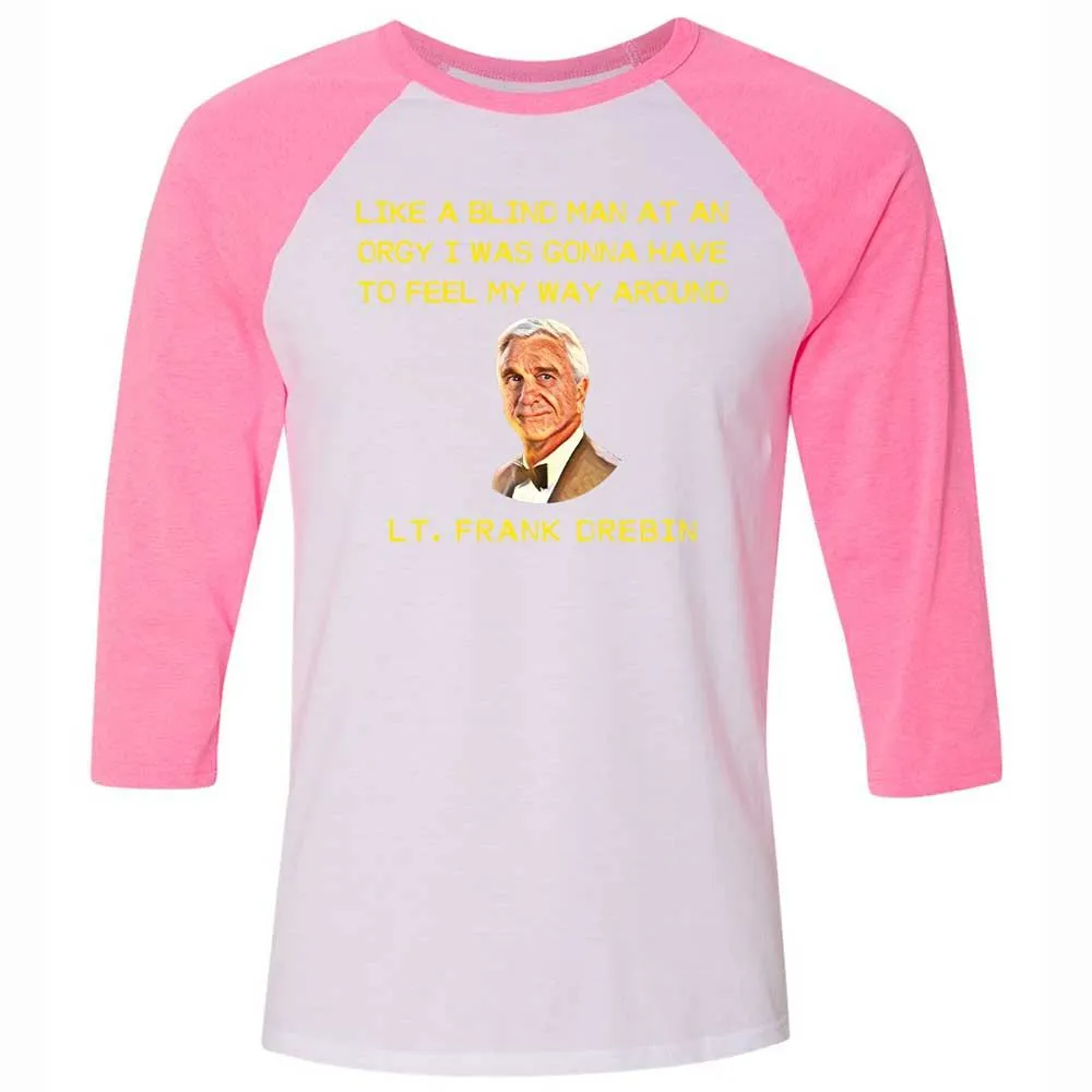 Unisex 3/4 Baseball Tee - HPERT38W - White/Neon Pink - 12