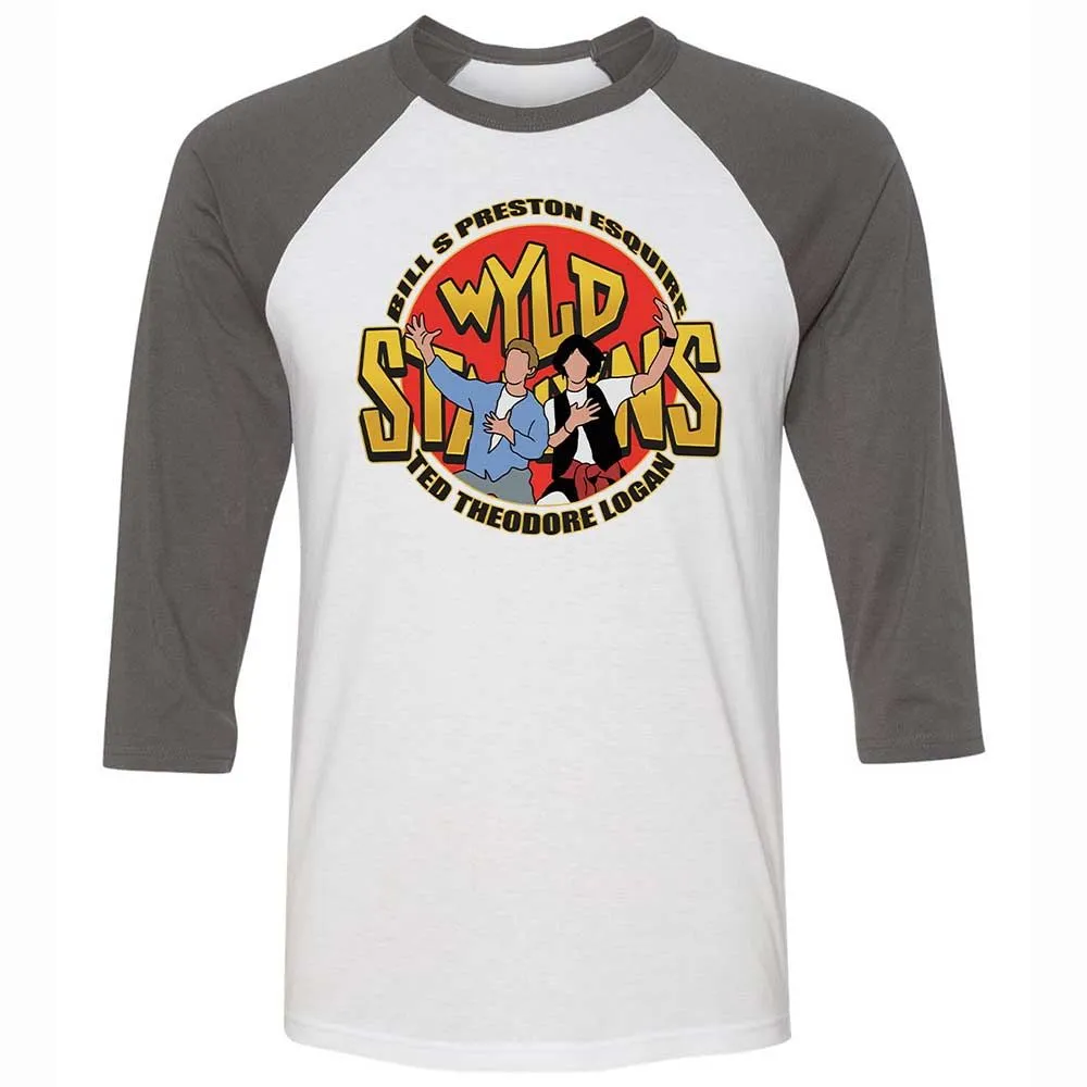 Unisex 3/4 Baseball Tee - X9GCH271 - White/Asphalt - 2
