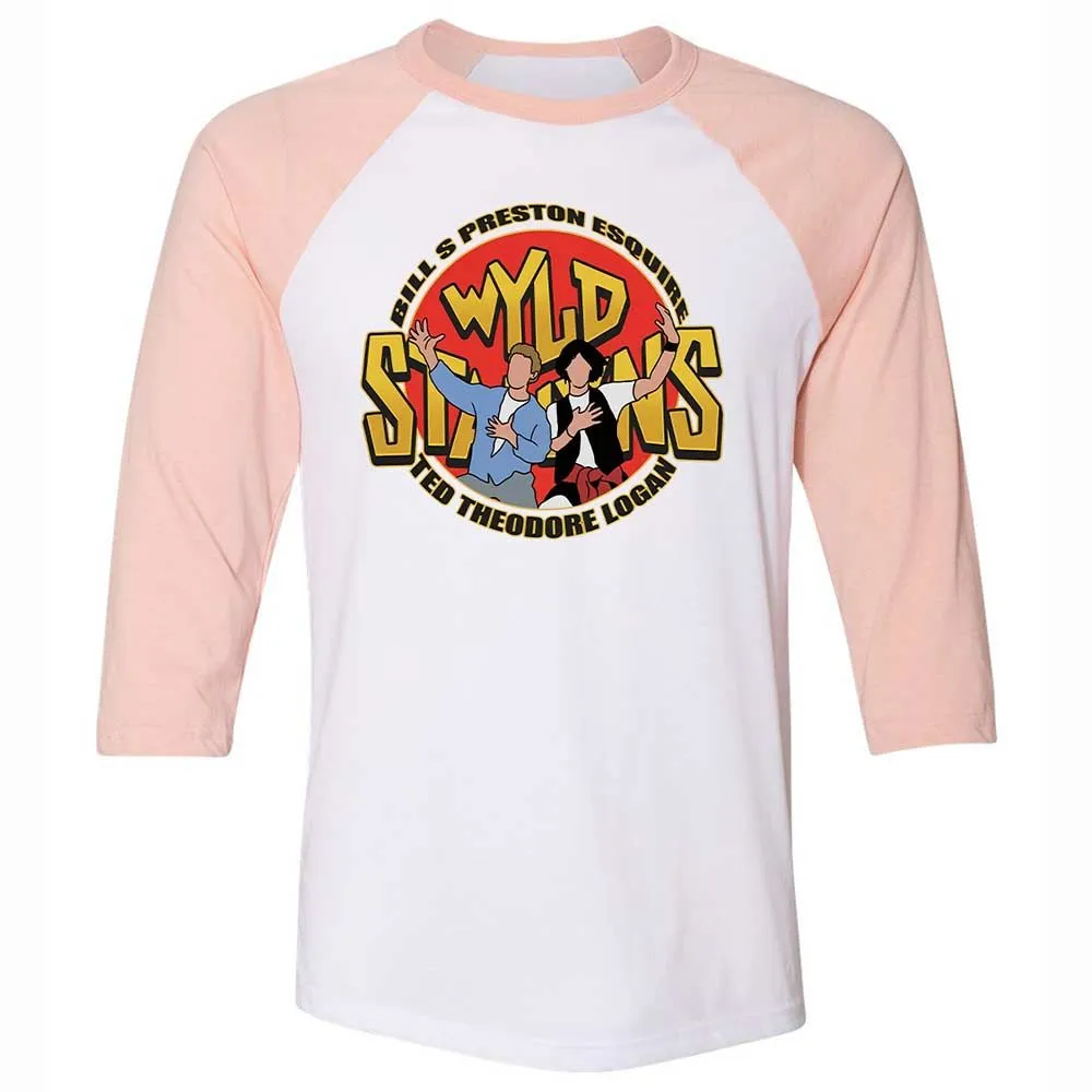 Unisex 3/4 Baseball Tee - X9GCH271 - White/Heather Peach - 5