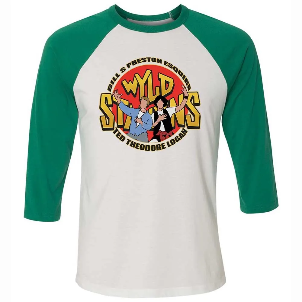 Unisex 3/4 Baseball Tee - X9GCH271 - White/Kelly - 6