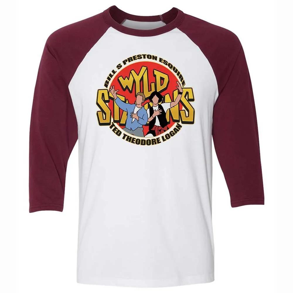 Unisex 3/4 Baseball Tee - X9GCH271 - White/Maroon - 7