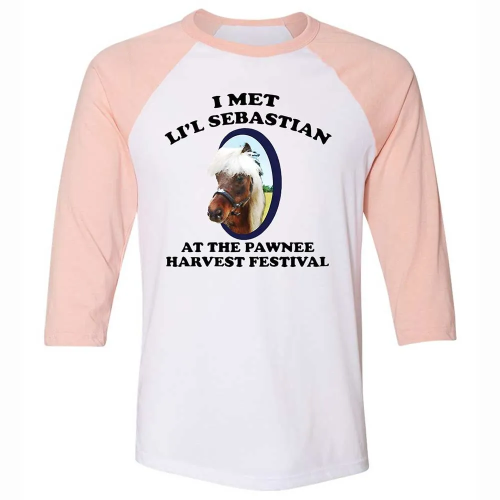 Unisex 3/4 Baseball Tee - H2J1LC2W - White/Heather Peach - 5