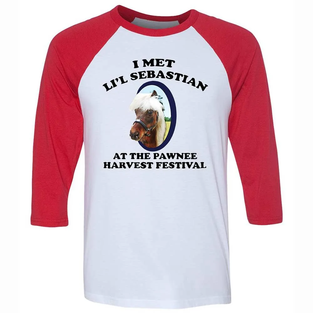 Unisex 3/4 Baseball Tee - H2J1LC2W - White/Red - 9