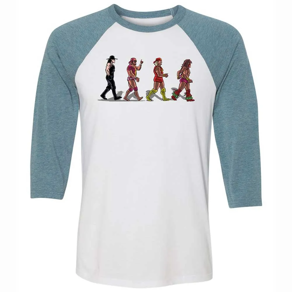 Unisex 3/4 Baseball Tee - KKHLNZA2 - White/Denim - 3