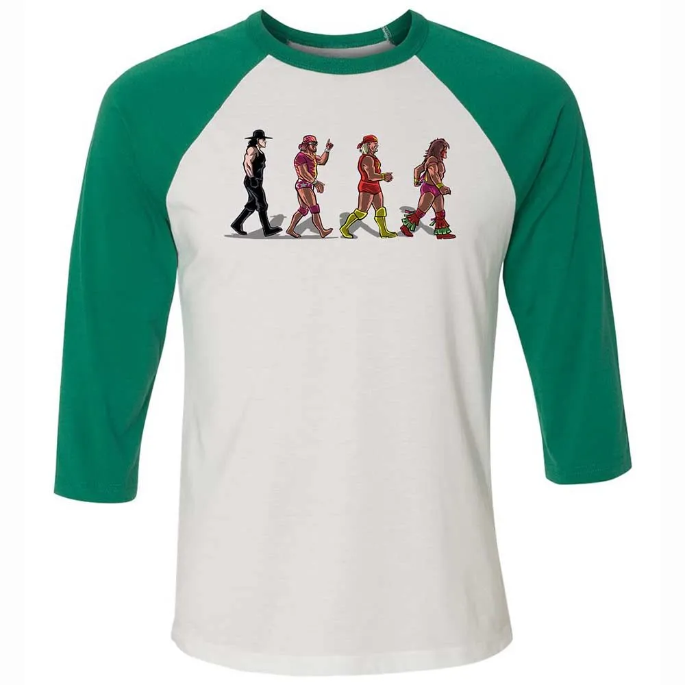 Unisex 3/4 Baseball Tee - KKHLNZA2 - White/Kelly - 6