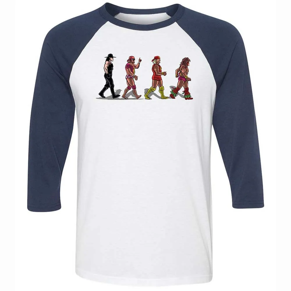Unisex 3/4 Baseball Tee - KKHLNZA2 - White/Navy - 8