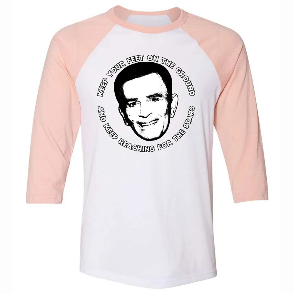 Unisex 3/4 Baseball Tee - YJPK5HY3 - White/Heather Peach - 5