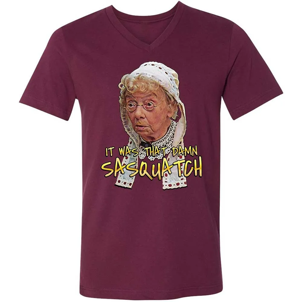Unisex V-Neck T-Shirt - 2SYMR9XR - Maroon - 14