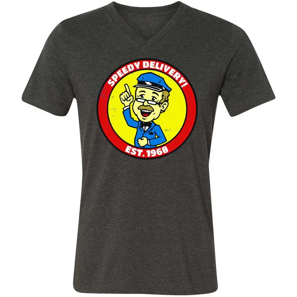Unisex V-Neck T-Shirt - J7W1R6RQ - Dark Grey Heather - 9