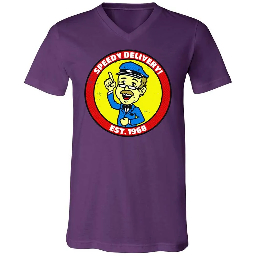 Unisex V-Neck T-Shirt - J7W1R6RQ - Team Purple - 10
