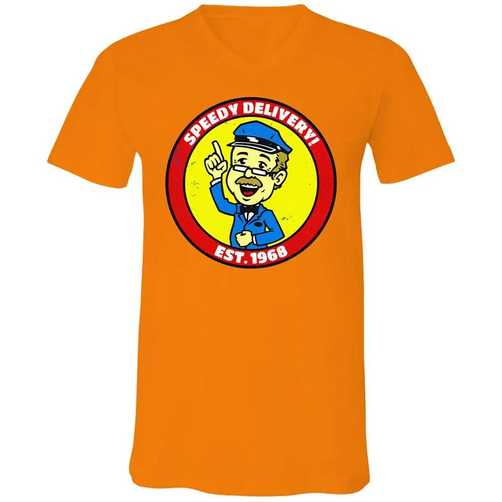 Unisex V-Neck T-Shirt - J7W1R6RQ - Orange - 12
