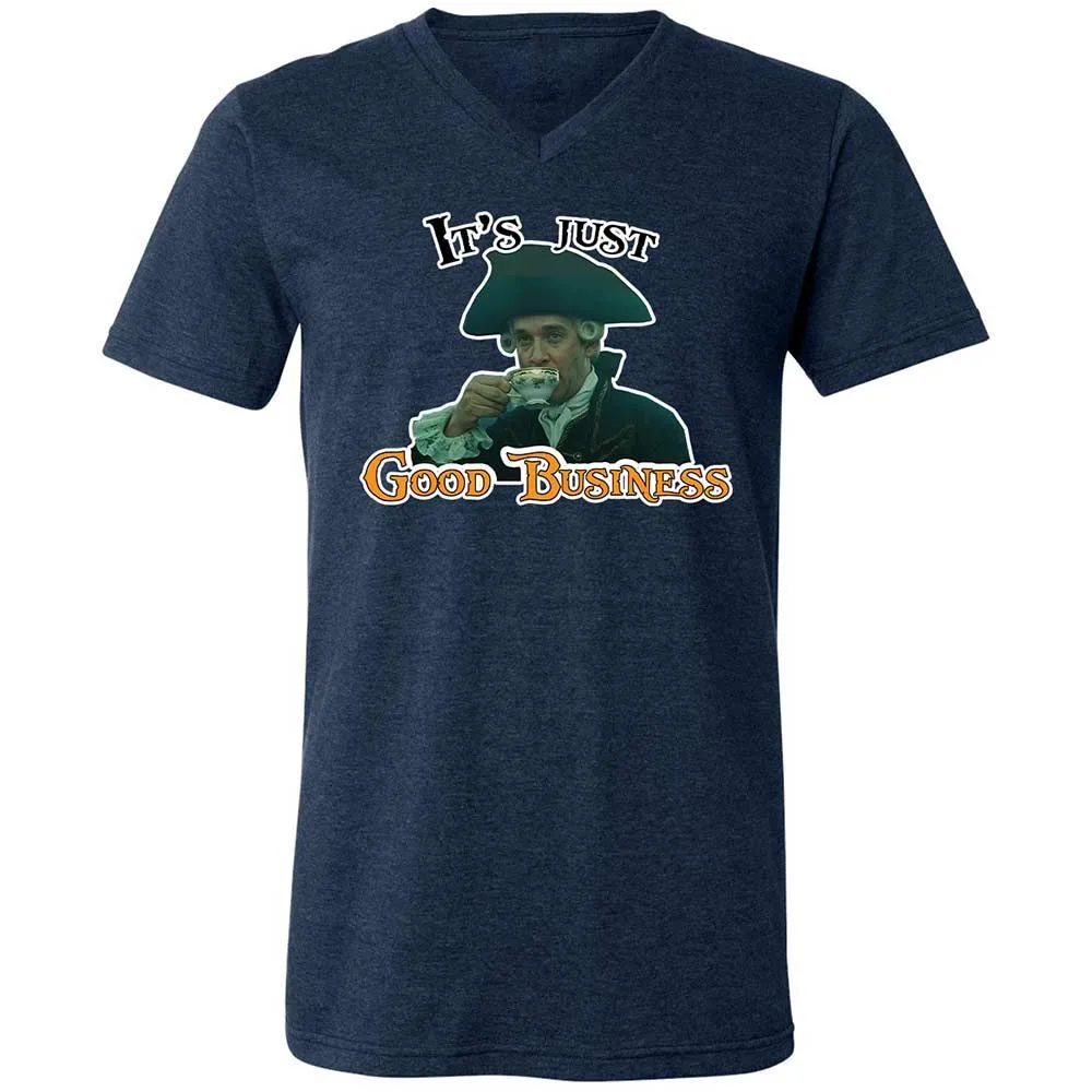 Unisex V-Neck T-Shirt - AFDBNQ8D - Heather Navy - 3