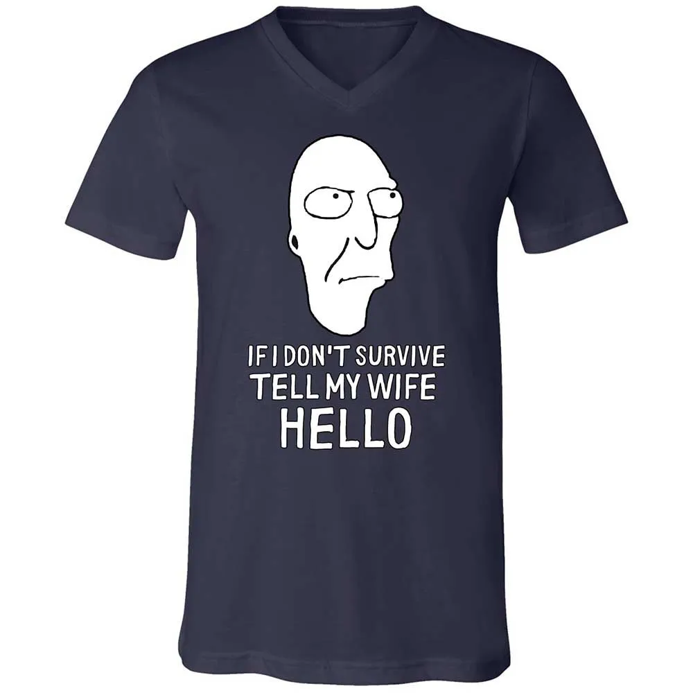 Unisex V-Neck T-Shirt - 25D3E6YT - Navy - 2