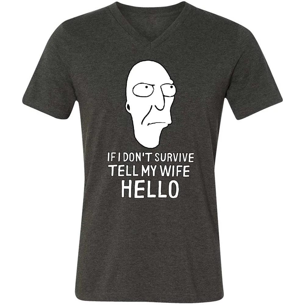 Unisex V-Neck T-Shirt - 25D3E6YT - Dark Grey Heather - 9