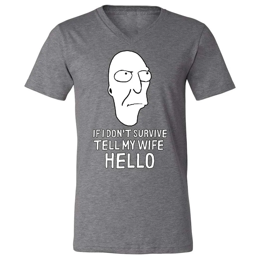 Unisex V-Neck T-Shirt - 25D3E6YT - Deep Heather - 14