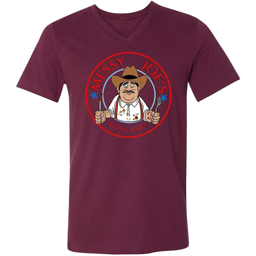 Unisex V-Neck T-Shirt - 5GE4NY99 - Maroon - 14