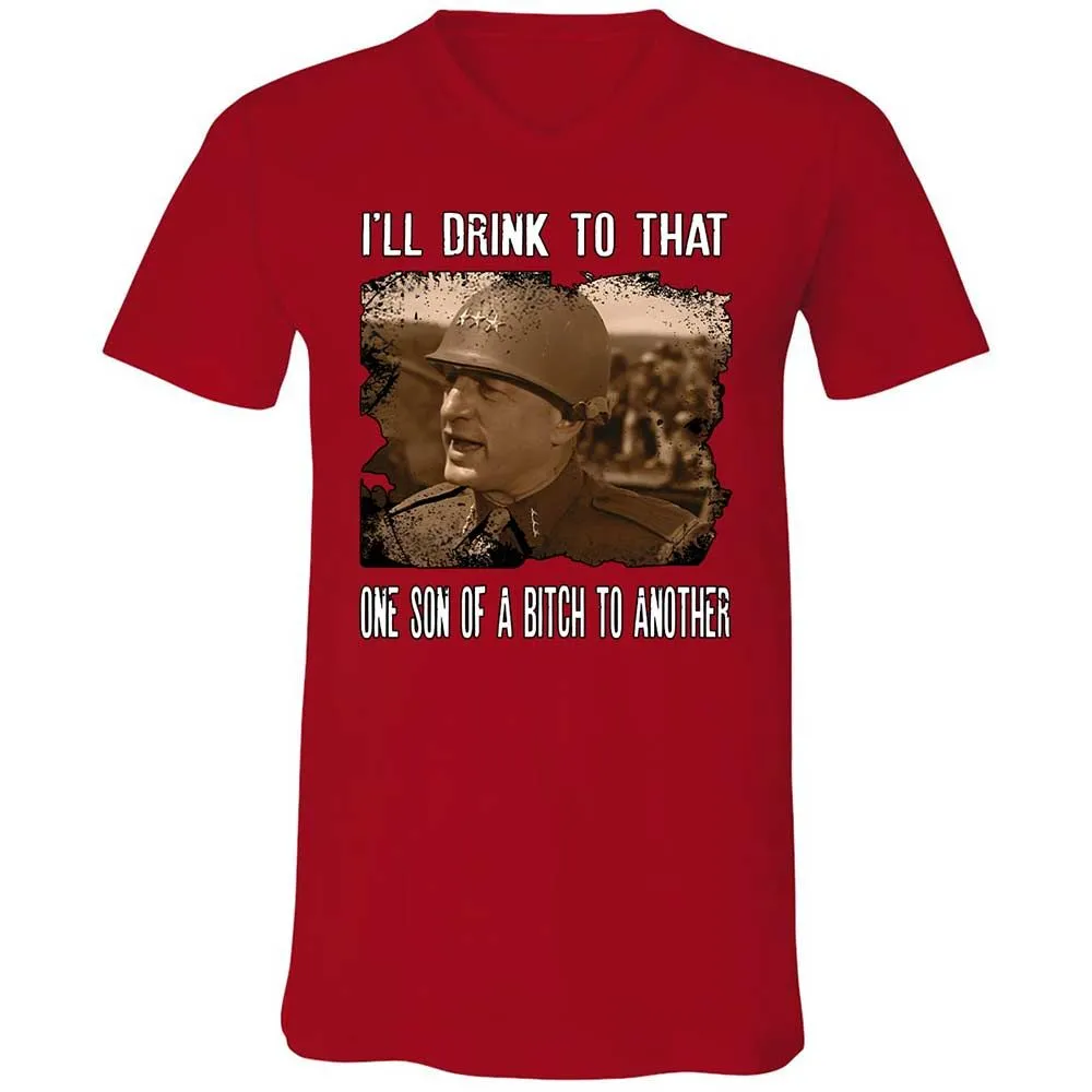 Unisex V-Neck T-Shirt - 4W4V21LE - Red - 6