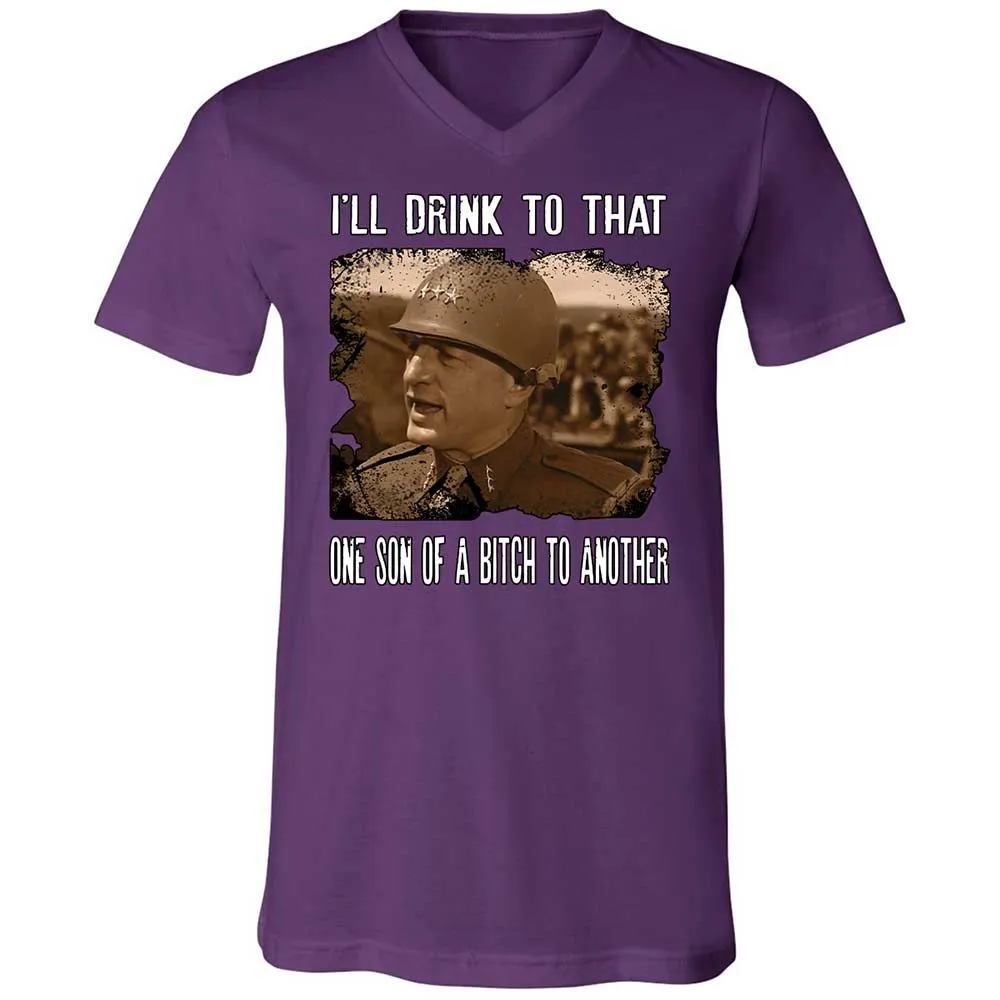 Unisex V-Neck T-Shirt - 4W4V21LE - Team Purple - 10