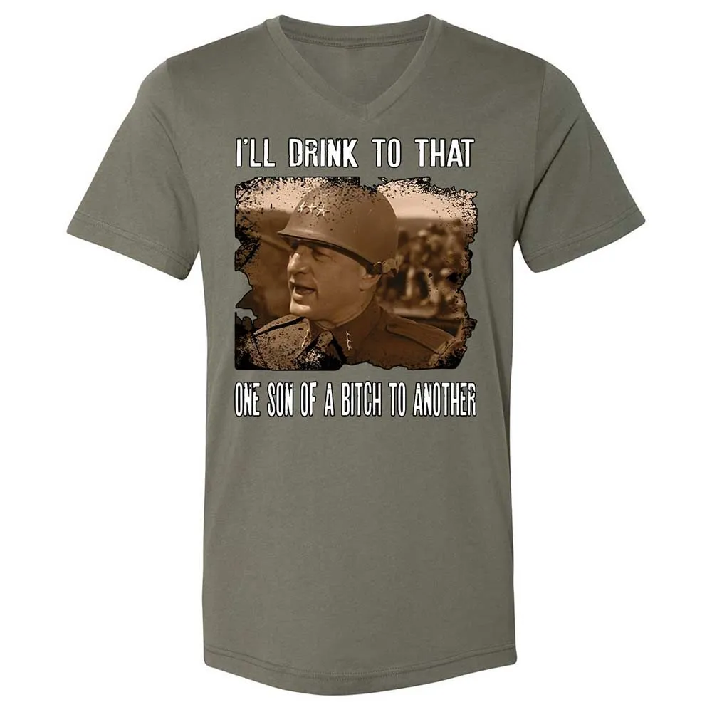 Unisex V-Neck T-Shirt - 4W4V21LE - Military Green - 11