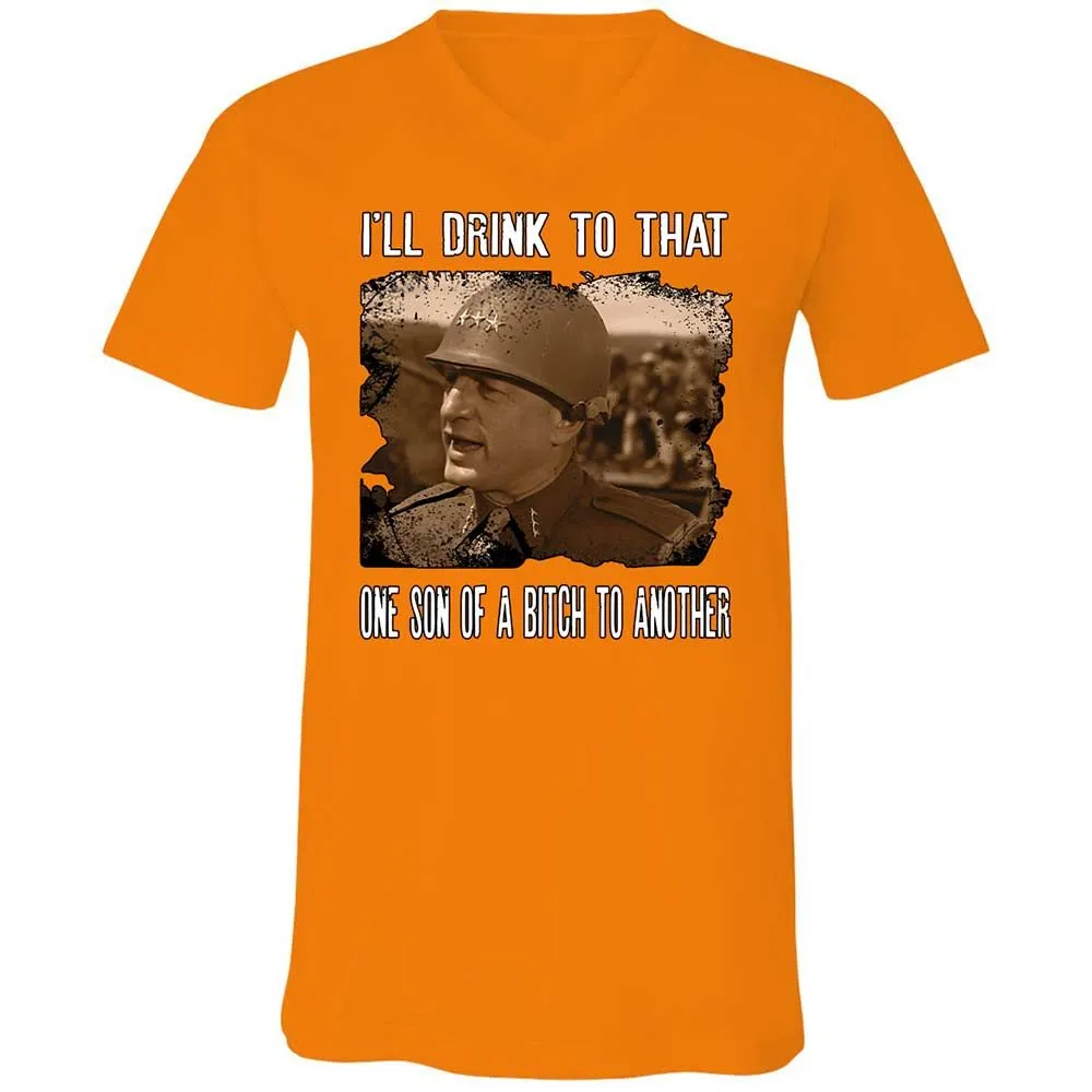 Unisex V-Neck T-Shirt - 4W4V21LE - Orange - 12