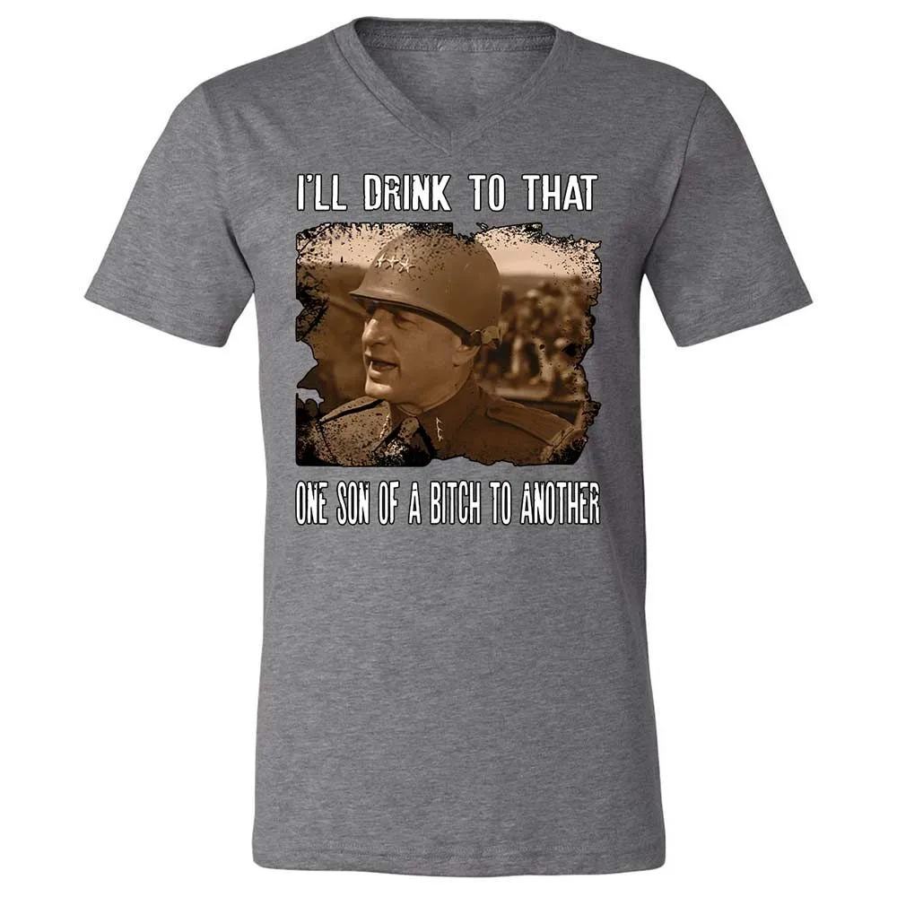 Unisex V-Neck T-Shirt - 4W4V21LE - Deep Heather - 14