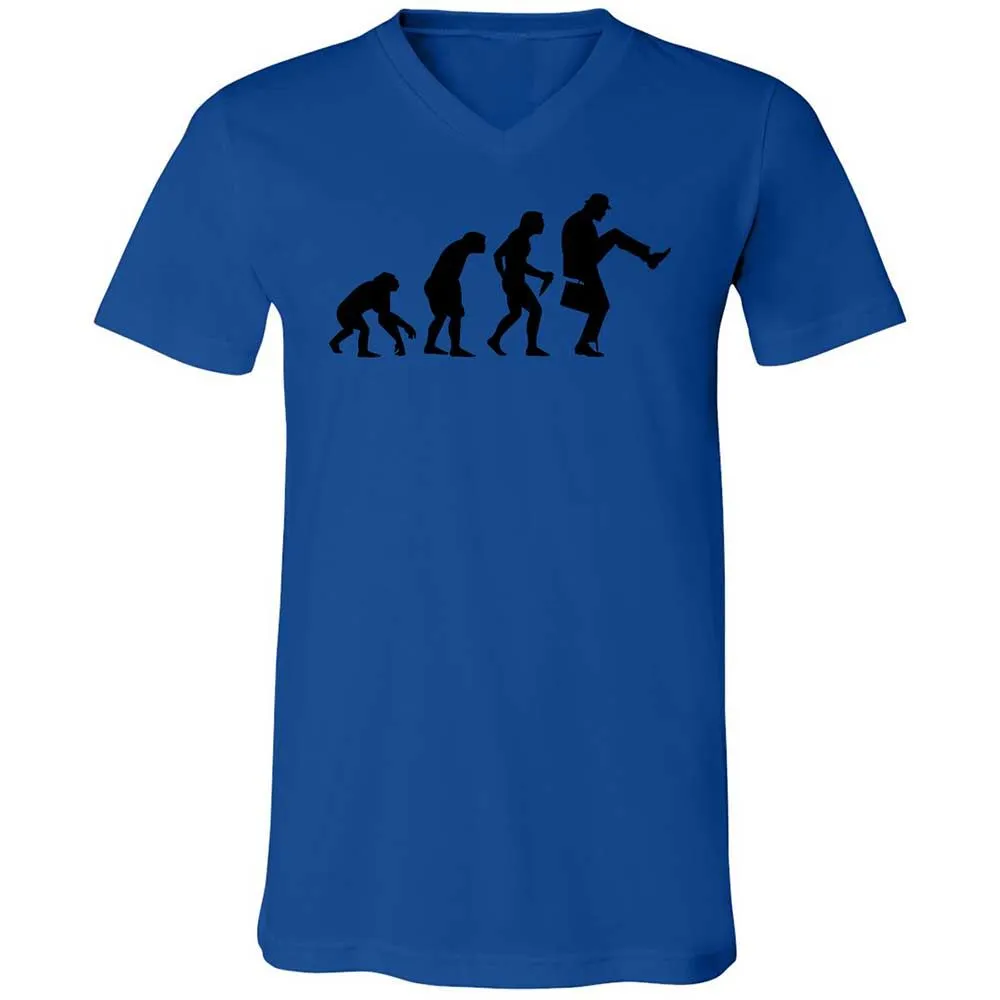 Unisex V-Neck T-Shirt - 7A2C82YS - True Royal - 3
