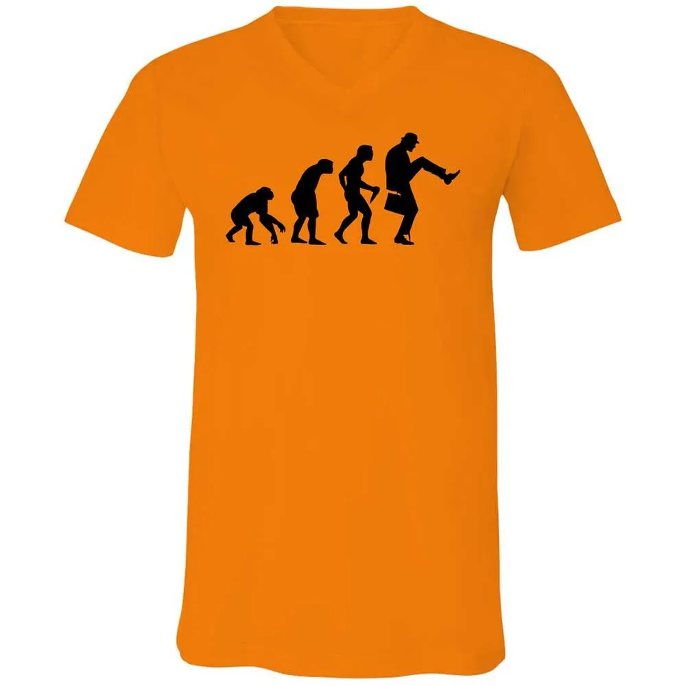 Unisex V-Neck T-Shirt - 7A2C82YS - Orange - 7