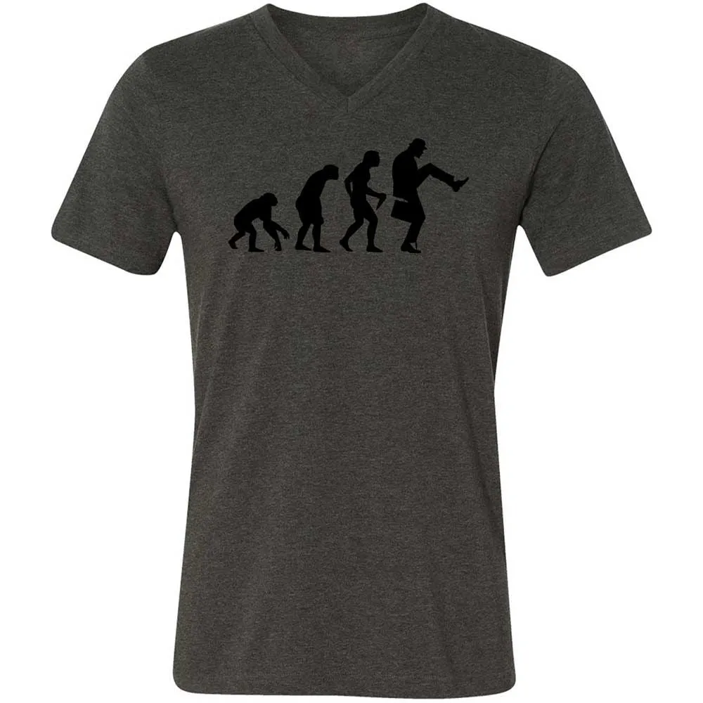 Unisex V-Neck T-Shirt - 7A2C82YS - Dark Grey Heather - 8