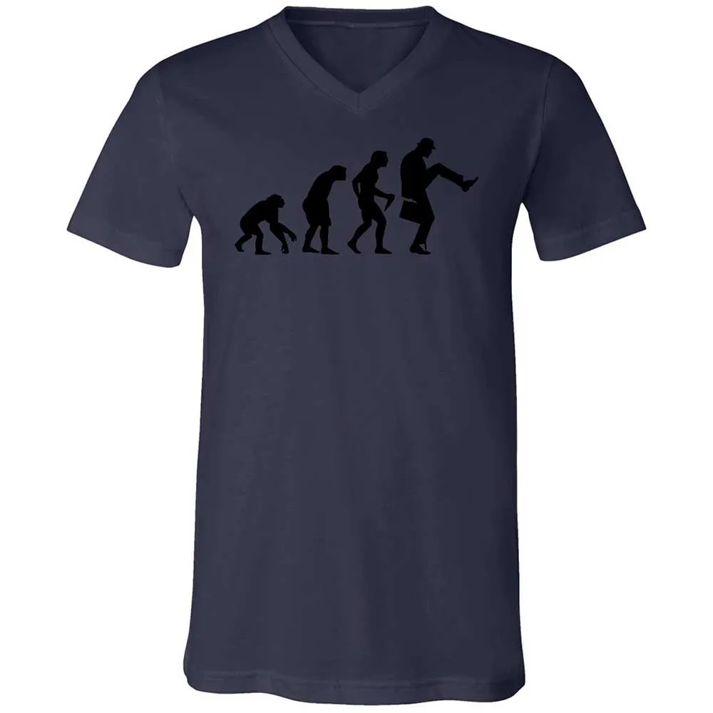 Unisex V-Neck T-Shirt - 7A2C82YS - Navy - 12