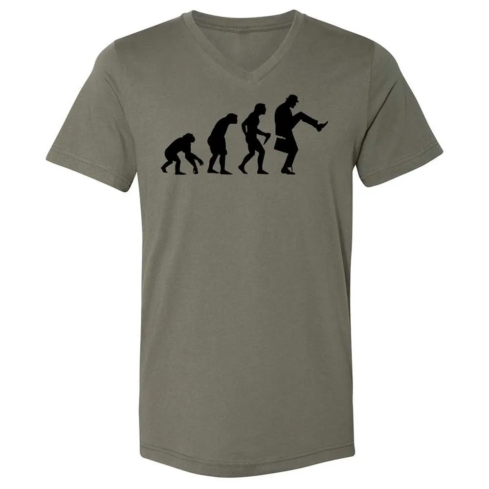 Unisex V-Neck T-Shirt - 7A2C82YS - Military Green - 15