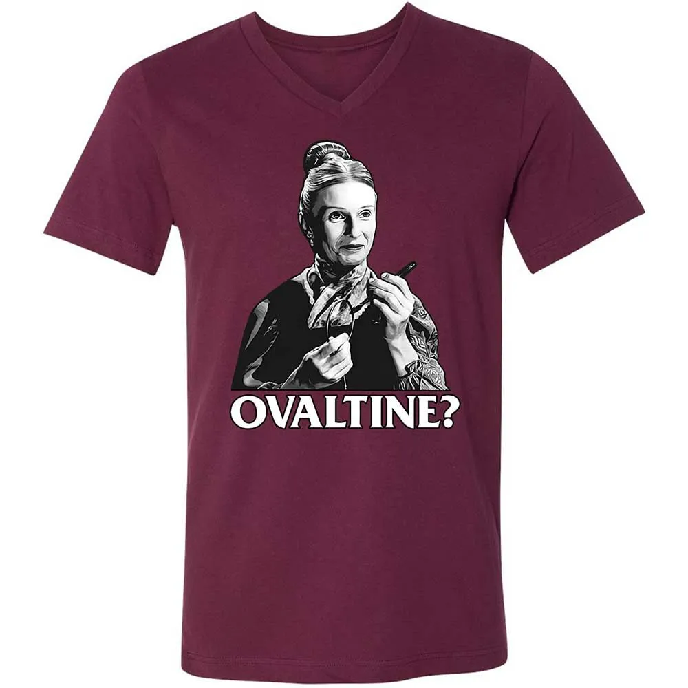 Unisex V-Neck T-Shirt - TSAKD8X9 - Maroon - 8