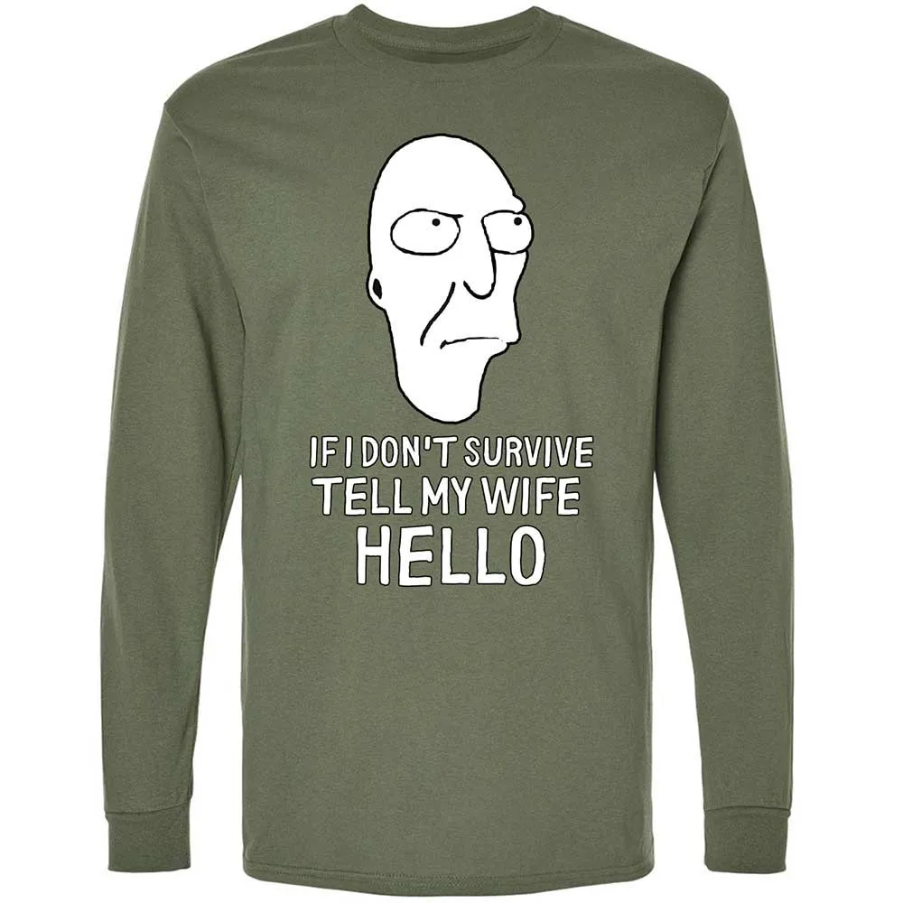 Long Sleeve T-Shirt - 7658UXGZ - Military Green - 9