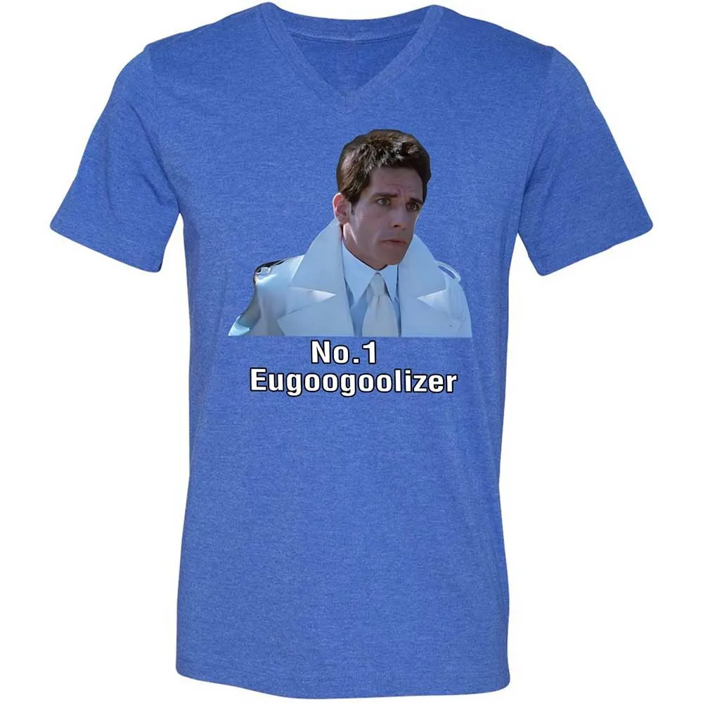 Unisex V-Neck T-Shirt - E49ULFDM - Heather True Royal - 4