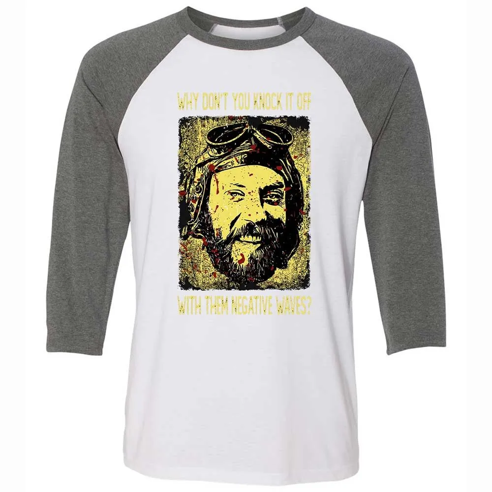 Why don't you knock it off with them negative waves? - White/Deep Heather - 11