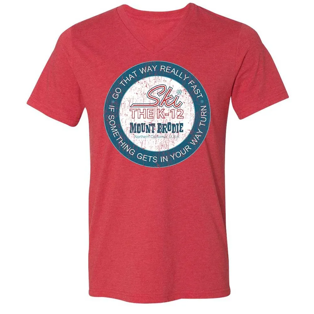 Unisex V-Neck T-Shirt - A9GUBAWB - Heather Red - 6