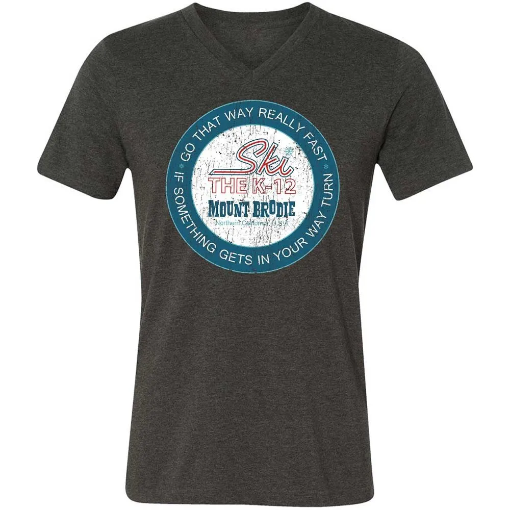Unisex V-Neck T-Shirt - A9GUBAWB - Dark Grey Heather - 8
