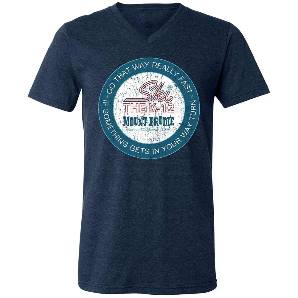 Unisex V-Neck T-Shirt - A9GUBAWB - Heather Navy - 13