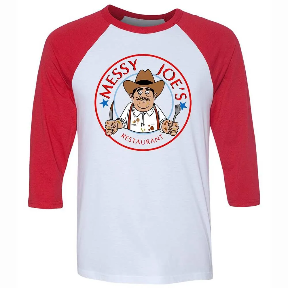 Unisex 3/4 Baseball Tee - E2U1ZTQK - White/Red - 9