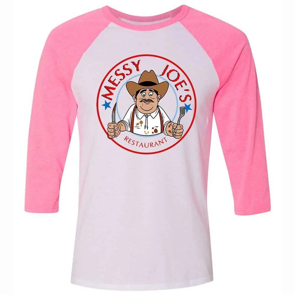 Unisex 3/4 Baseball Tee - E2U1ZTQK - White/Neon Pink - 12