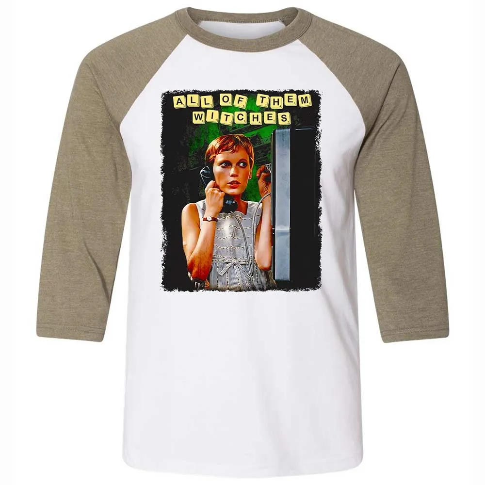 Unisex 3/4 Baseball Tee - 3FRSWMMB - White/Heather Olive - 4