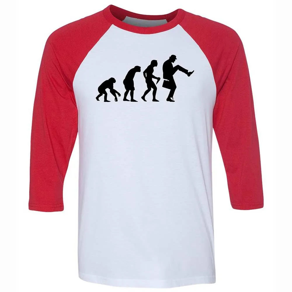 Unisex 3/4 Baseball Tee - QFLBRKZW - White/Red - 9