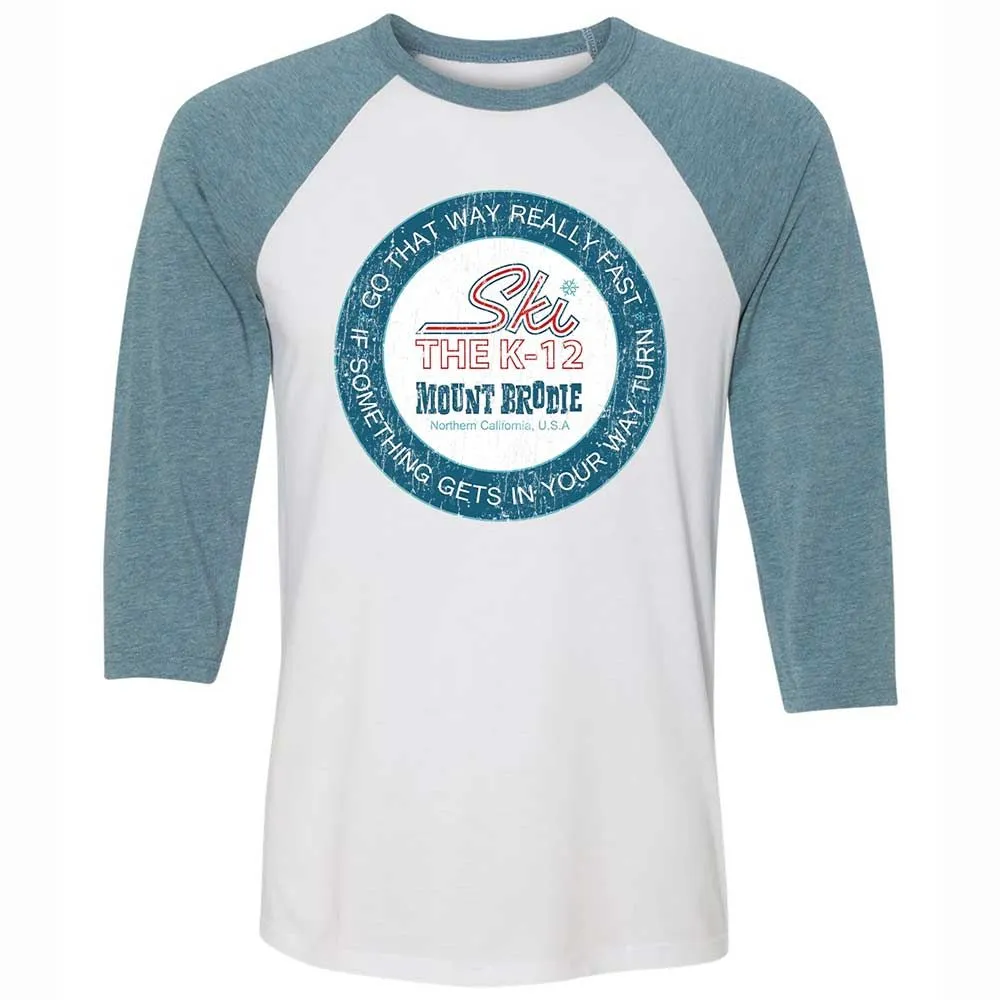Unisex 3/4 Baseball Tee - 8HL8D4UY - White/Denim - 3